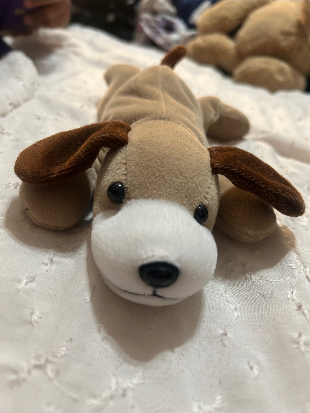 Plush Brown and White Dog Stuffed Toy - Soft Puppy Plush